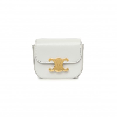 CELINE GREY CALFSKIN MINI CLAUDE (12*10*4cm) 